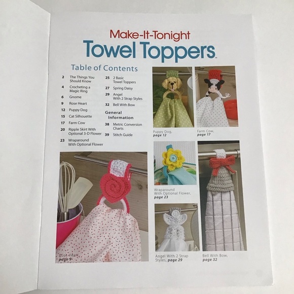 Annie's Crochet Make-It-Tonight: Towel Toppers 12 Yarn Patterns Guide Paperback - Picture 5 of 10